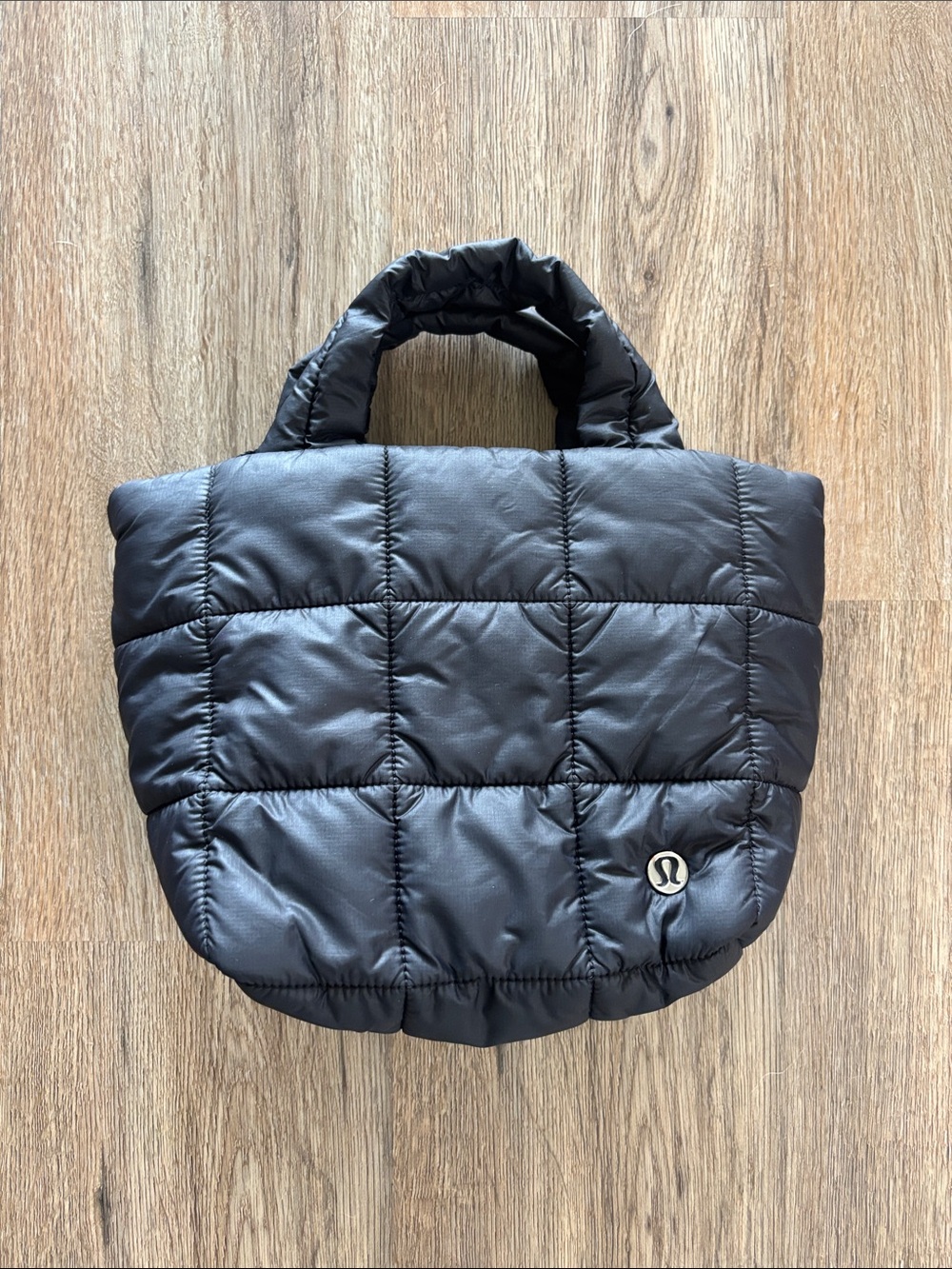 lululemon athletica Black Quilted Puffer Mini Tote